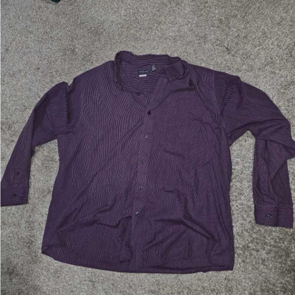 Van Heusen Classic Fit Purple Striped Shirt
